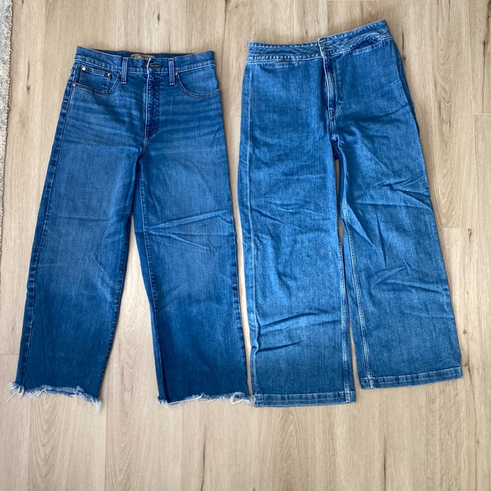 SOLD- not for sale 2 Jcrew jeans-  Point Sur wide leg jeans